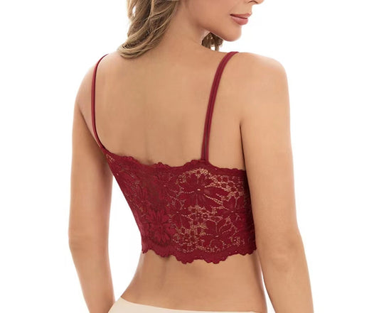 Reggiseno in pizzo senza ferretto con spalline sottili – Anika